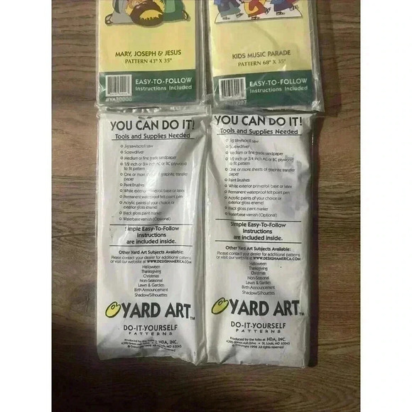 Yard Art Do It Yourself Art Wood Patterns , Nativity , Mary Joseph Jesus , 4 - Picture 2 of 2